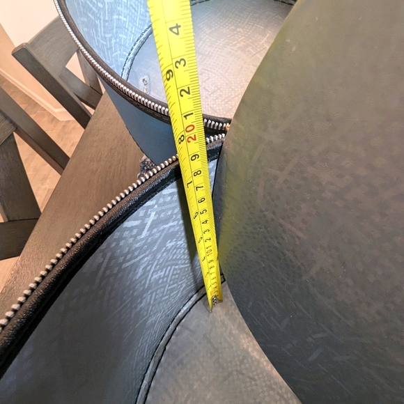 1960's Bagmaster Blue Hat Box wth divider, Working Zipper, Made in Miami Fl, USA - Picture 4 of 10